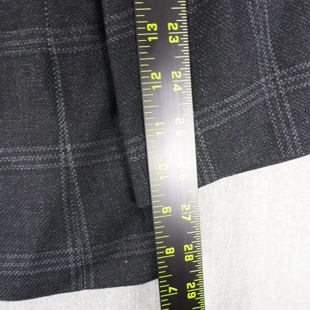 Stafford Mens 52R Classic Fit Sport Coat Merino Wool Glen Plaid Black Blazer - Picture 4 of 12